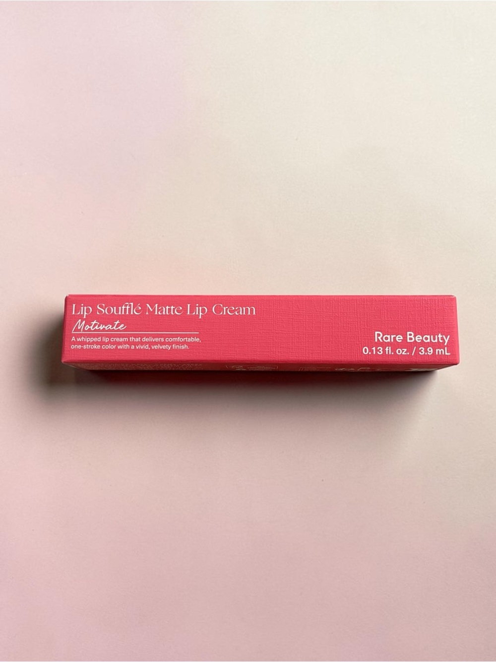 Rare Beauty Lip Soufflé Matte Lip Cream — Motivate (Watermelon Pink)